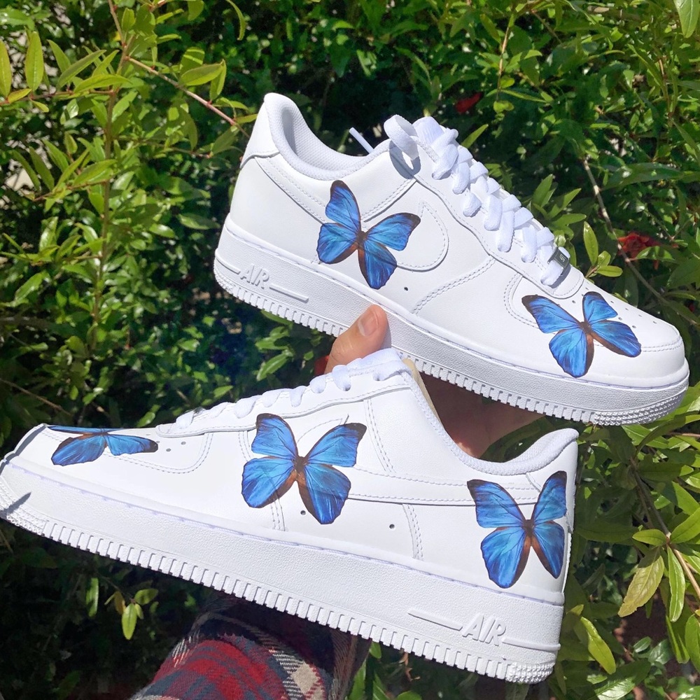 SOLD OUT - Blue Butterfly Air Force Ones